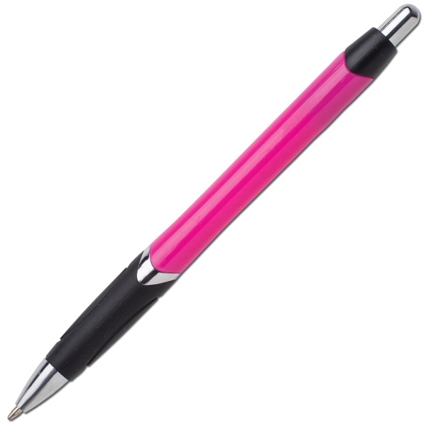 Plastic plunger-action retractable ballpoint. Bright neon-colored body.... from ASI 58805 HPC Global / HPC Global