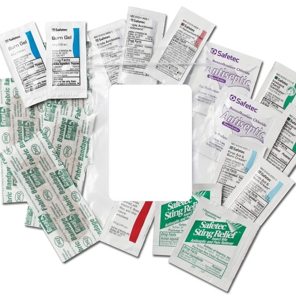 First Aid Kit contains wipes, burn gel, bandages, ointment, cream, lip... from ASI 58805 HPC Global / HPC Global