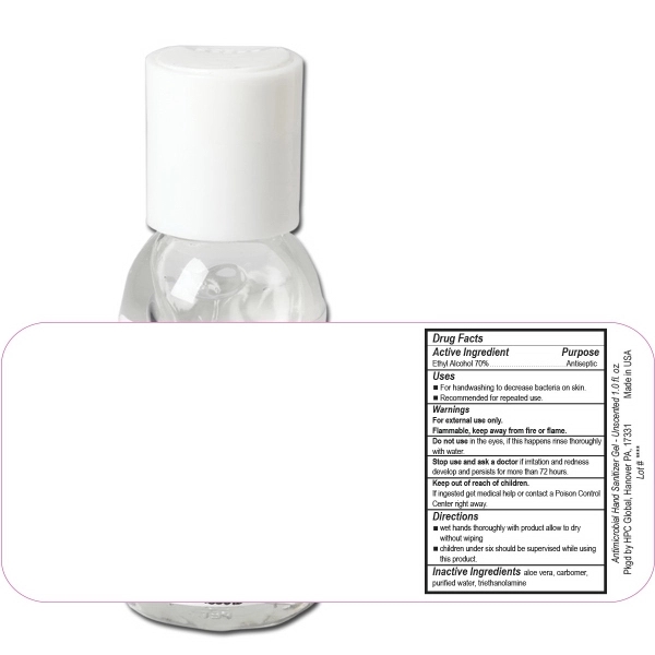 Hand sanitizing gel press-top bottle has 70% ethyl alcohol.... from ASI 58805 HPC Global