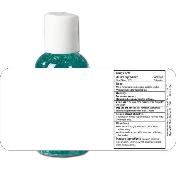 Hand sanitizing gel press-top bottle has 70% ethyl alcohol.... from ASI 58805 HPC Global