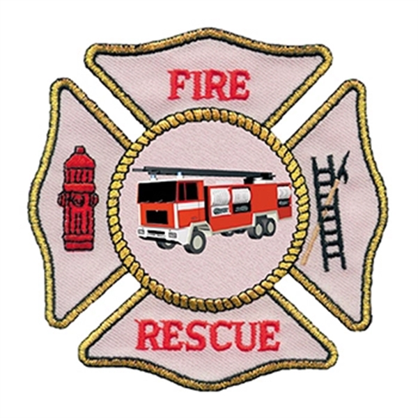 Fire Rescue patch shaped temporary tattoo, designed to last on the... from ASI 43530 California Tattoos