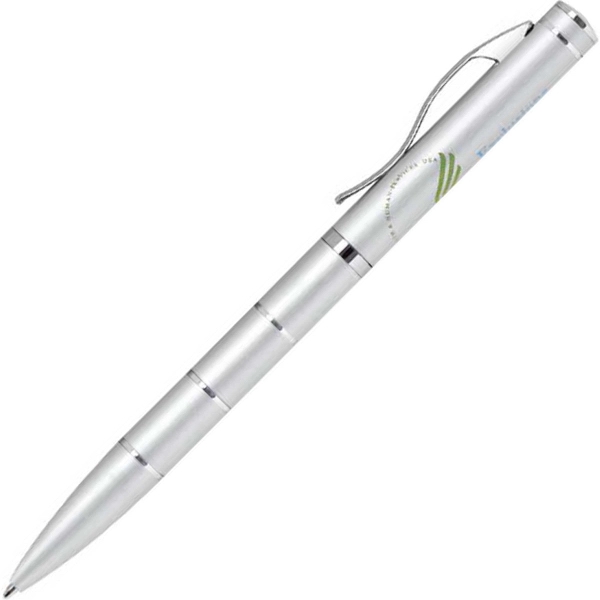 Twist-action aluminum ballpoint pen with a slim, fully burnished body, deep... from ASI 68190 Lungsal / Lungsal