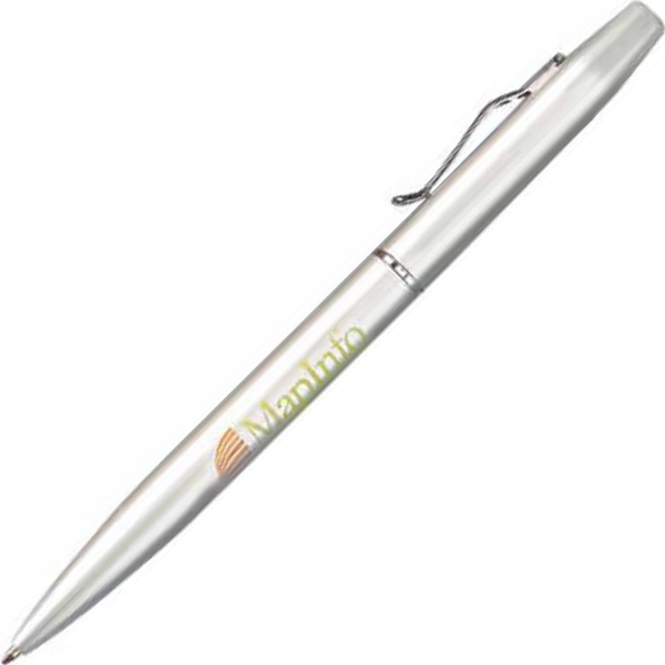 Twist-action pen in several matte colors with shining chrome wavy clip... from ASI 68190 Lungsal / Lungsal