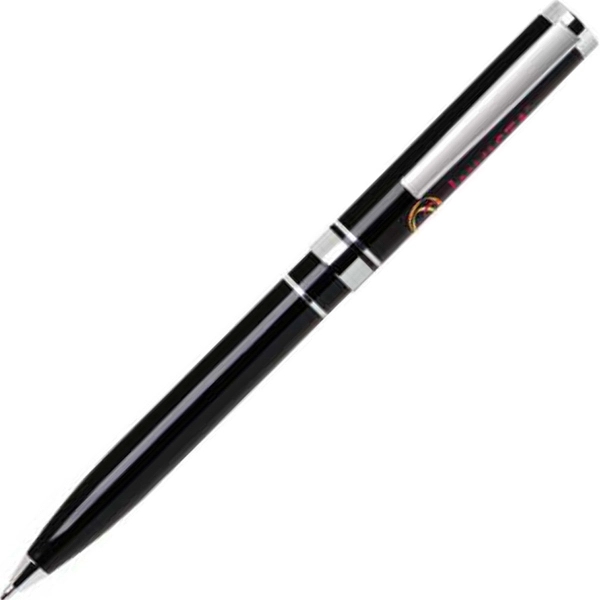 Aluminum twist-action ballpoint pen available in two colors with silver accents.... from ASI 68190 Lungsal / Lungsal