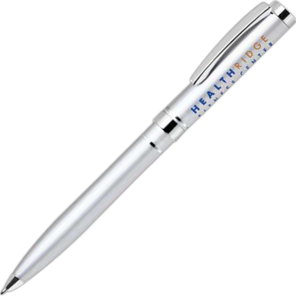 Aluminum twist-action ballpoint pen available in two colors with silver accents.... from ASI 68190 Lungsal / Lungsal