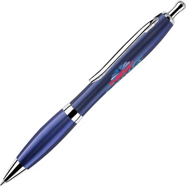 Click-action ballpoint pen made of solid brass with a translucent barrel... from ASI 68190 Lungsal / Lungsal