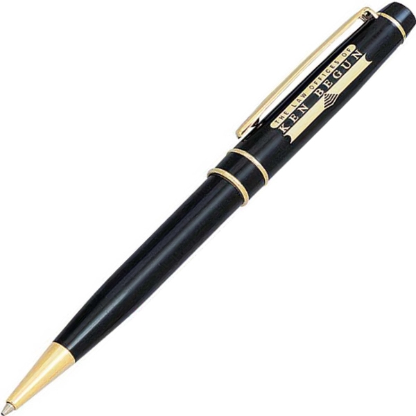 Solid brass twist-action ballpoint pen available in a variety of enamel... from ASI 68190 Lungsal / Lungsal