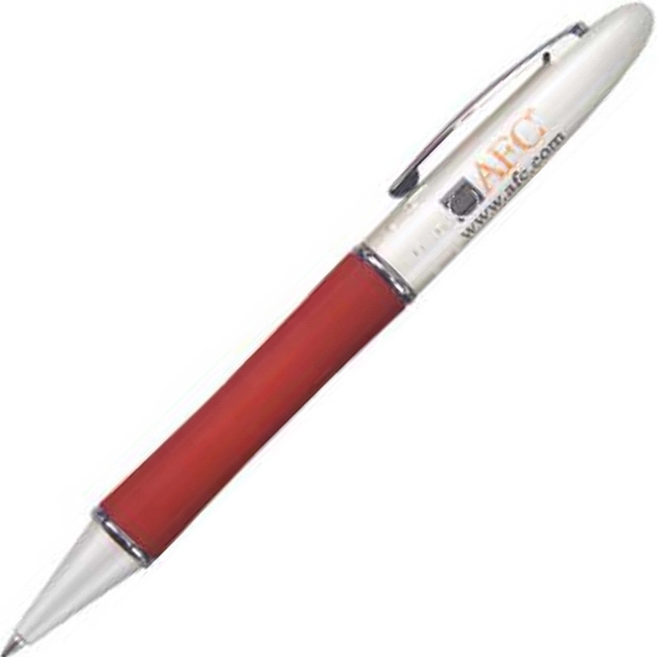 Twist-action pen with a solid brass cap in a satin silver... from ASI 68190 Lungsal / Lungsal
