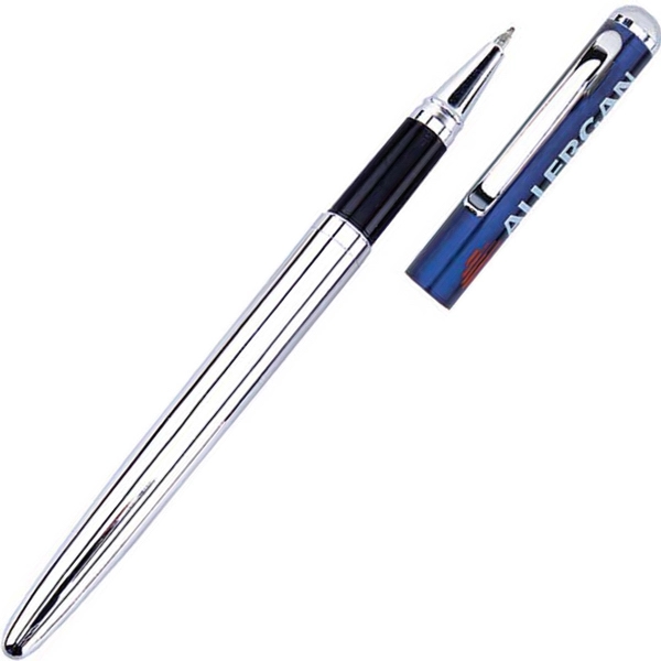 Metal cap-off rollerball pen with a translucent color cap and a... from ASI 68190 Lungsal / Lungsal