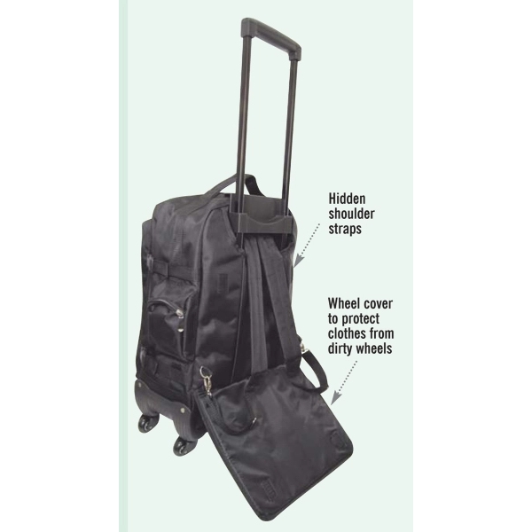 Black spinner wheeled backpack... from ASI 34046 Allcasion Travelware Co