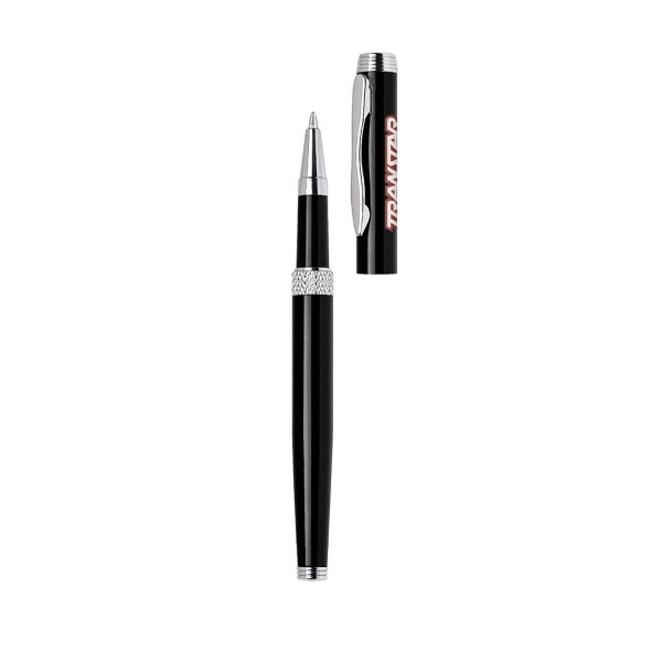 Metal Cap Off Rollerball Pen with daimond cut middle ring.... from ASI 31517 Admart Products / Admart Line