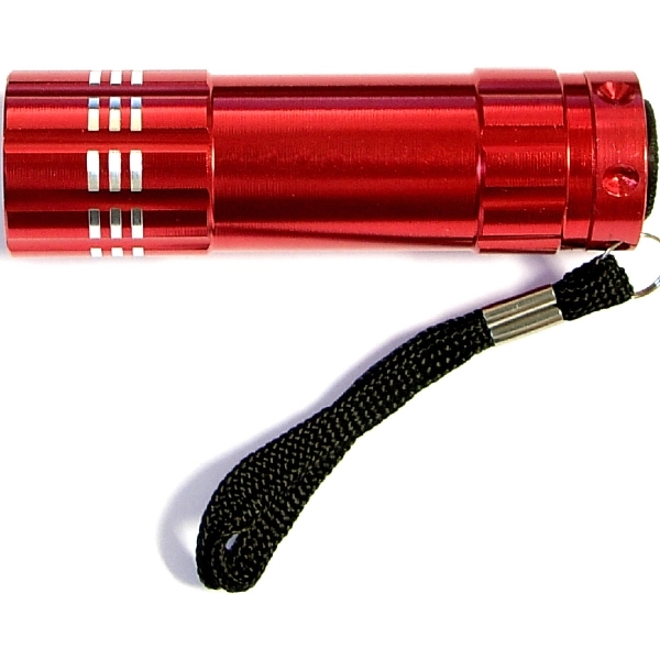 Aluminum LED flashlight with Batteries... from ASI 74585 Nu Promo International / Nu Promo Line