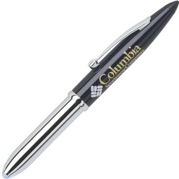 Metal cap-off ballpoint pen with a metallic colored cap, chrome-plated barrel,... from ASI 68190 Lungsal / Lungsal