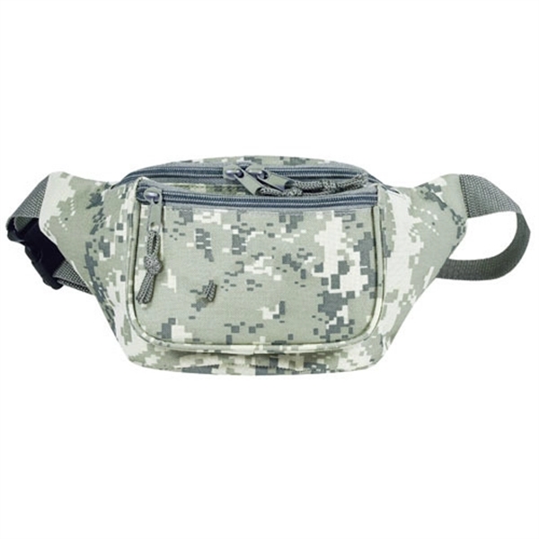 Digital camo poly three-zipper fanny pack.... from ASI 31517 Admart Products / Admart Line