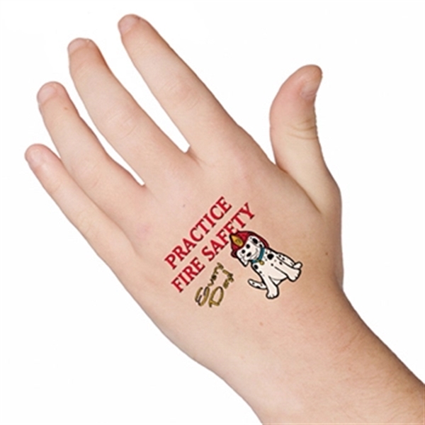 Cute Dalmatian tattoo promotes fire safety! 2"x2", lasts 3-5 days, Made... from ASI 43530 California Tattoos