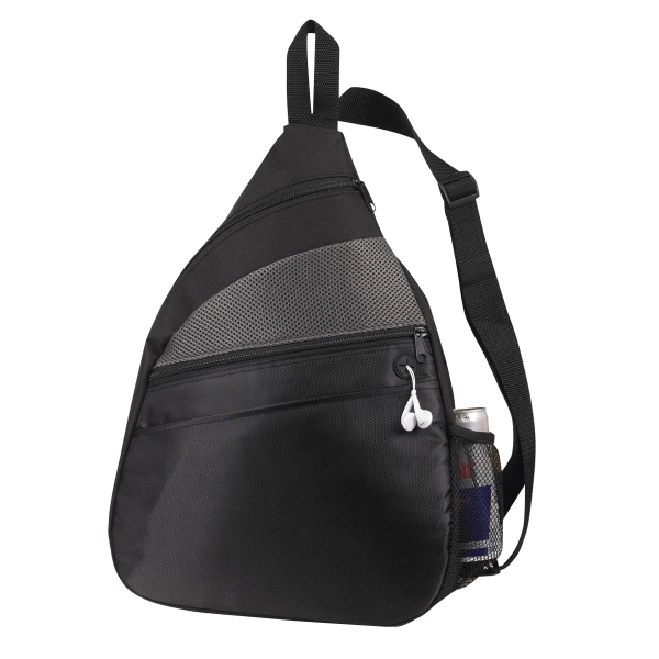 Sling bag with padded zippered pocket for iPads.... from ASI 41511 Brainchild USA Inc / BrainChild Gift Club