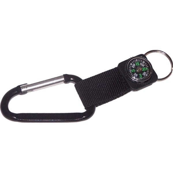 Carabiner with compass and nylon strap.... from ASI 74585 Nu Promo International / Nu Promo Line
