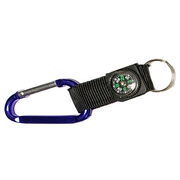 Carabiner with compass and nylon strap.... from ASI 74585 Nu Promo International / Nu Promo Line