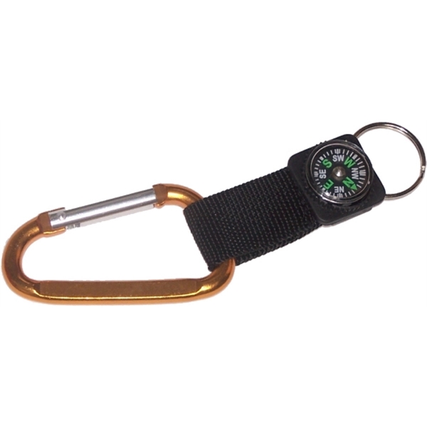 Carabiner with compass and nylon strap.... from ASI 74585 Nu Promo International / Nu Promo Line
