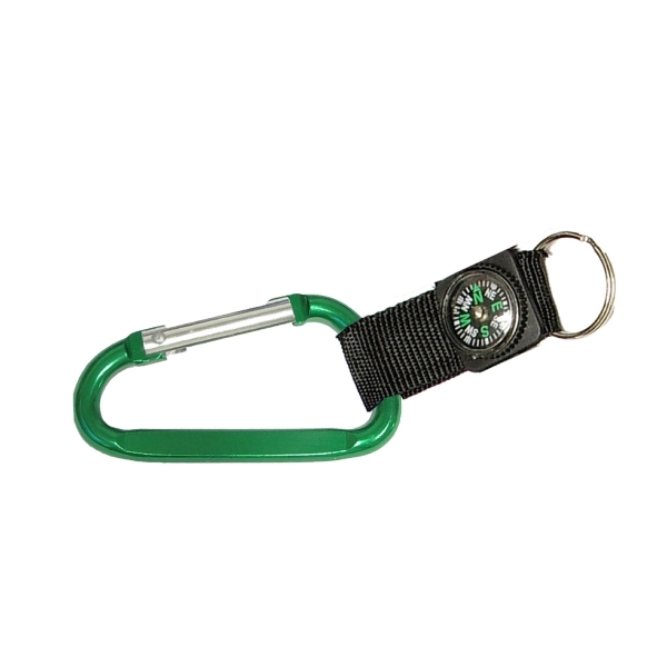 Carabiner with compass and nylon strap.... from ASI 74585 Nu Promo International / Nu Promo Line