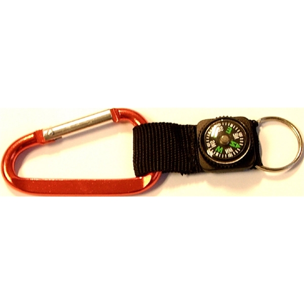 Carabiner with compass and nylon strap.... from ASI 74585 Nu Promo International / Nu Promo Line