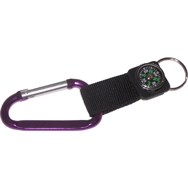 Carabiner with compass and nylon strap.... from ASI 74585 Nu Promo International / Nu Promo Line