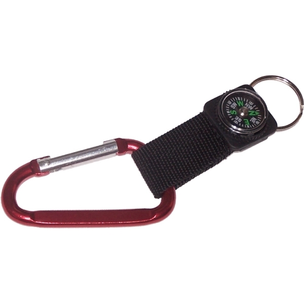 Carabiner with compass and nylon strap.... from ASI 74585 Nu Promo International / Nu Promo Line