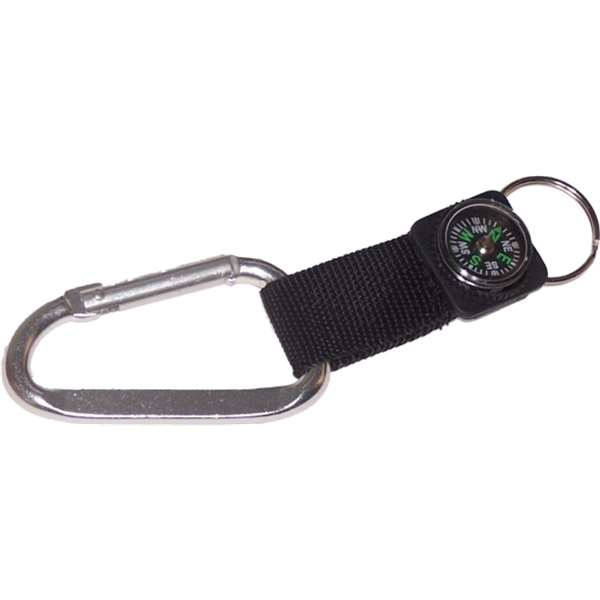 Carabiner with compass and nylon strap.... from ASI 74585 Nu Promo International / Nu Promo Line