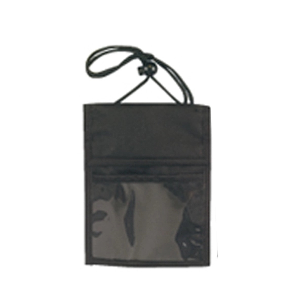 Badge holder with hook and loop top flap opening and double... from ASI 41511 Brainchild USA Inc / BrainChild Gift Club