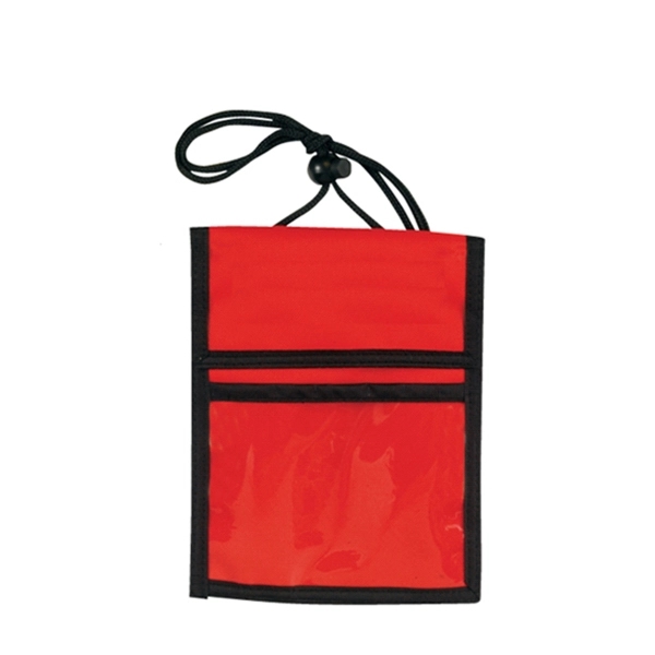 Badge holder with hook and loop top flap opening and double... from ASI 41511 Brainchild USA Inc / BrainChild Gift Club