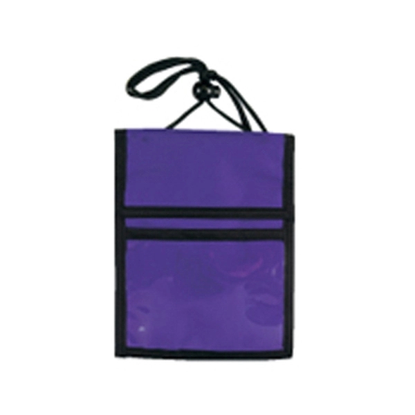 Badge holder with hook and loop top flap opening and double... from ASI 41511 Brainchild USA Inc / BrainChild Gift Club