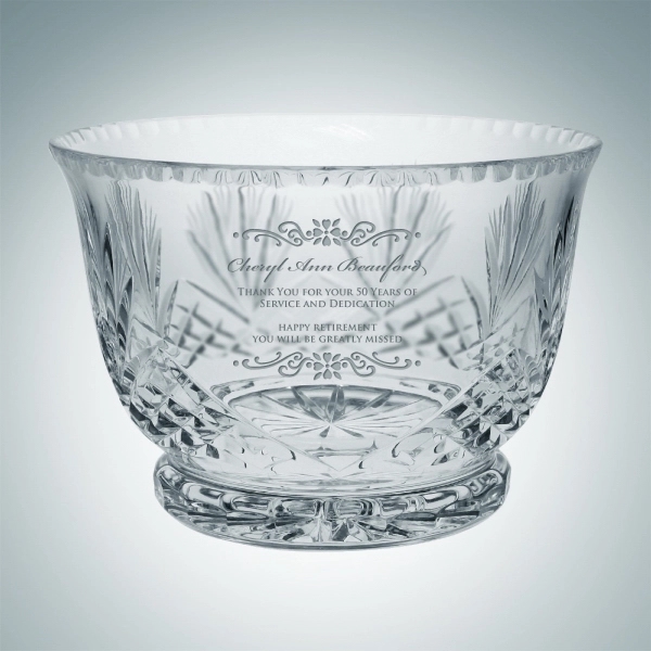 Revere bowl made of 24% lead crystal with an elegant cut... from ASI 47791 Best Deal Awards / Best Deal Awards