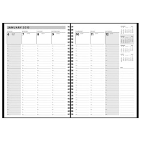7" x 10" leatherette weekly appointment and scheduling planner with foil... from ASI 91340 Journalbooks/Timeplanner Calendars