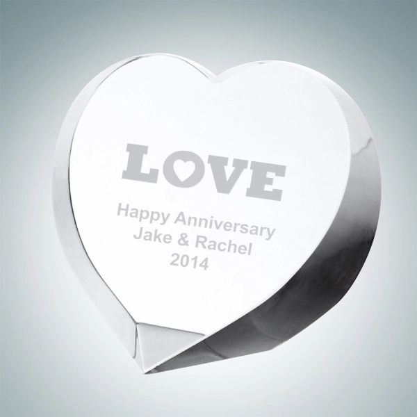 Always In My Heart heart-shaped keepsake made of optical crystal.... from ASI 47791 Best Deal Awards / Best Deal Awards