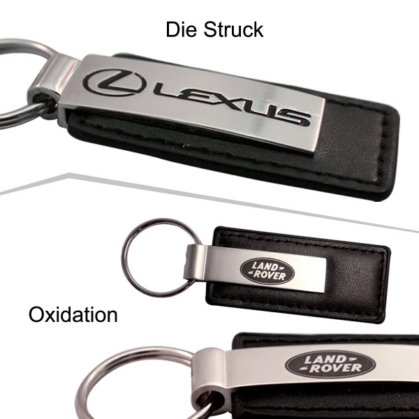 Leatherette with rectangular metal key tag.... from ASI 41511 Brainchild USA Inc / BrainChild Gift Club