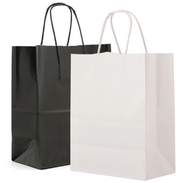 High gloss attractive paper shopping bag. 8" x 4.75" x 10.5".... from ASI 92480 Uniflex / U F