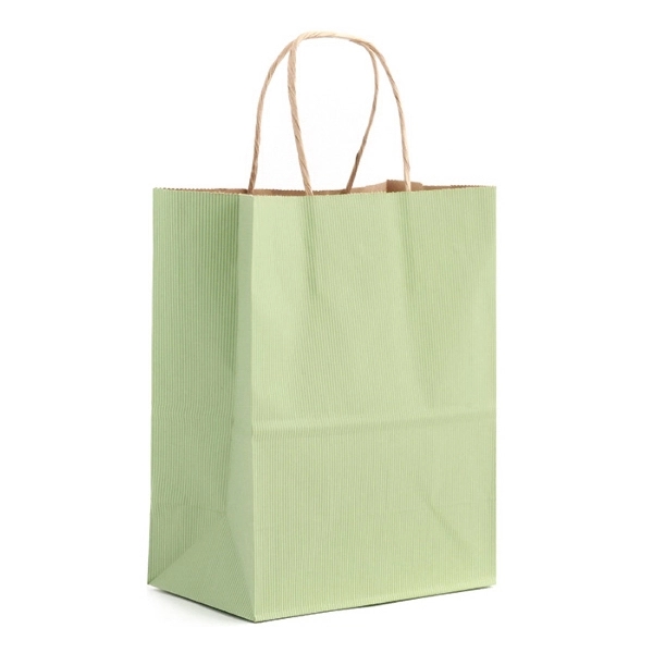 Pinstripe Matte Shopping Bags, 8" x 4.75" x 10.5".... from ASI 92480 Uniflex / U F