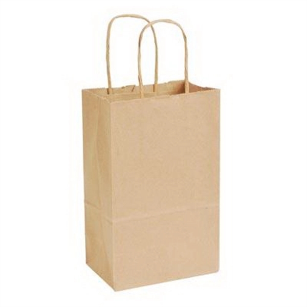 Natural Kraft paper shopping bag with serrated edge.... from ASI 92480 Uniflex / U F