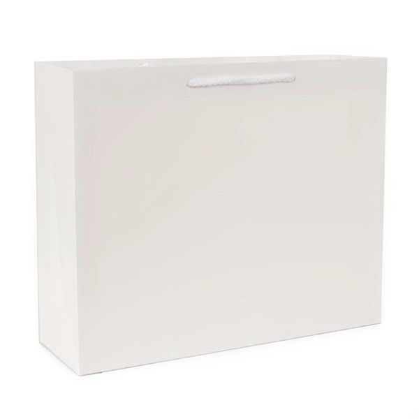 White tote bag with macrame handles, grommets and top/bottom board inserts.... from ASI 92480 Uniflex / U F