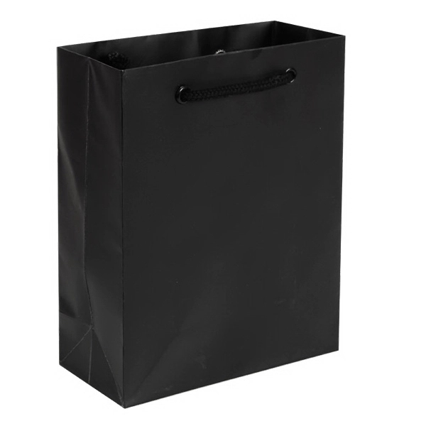 Matte laminated color laminate bag with macrame handles. 6" x 3'... from ASI 92480 Uniflex / U F