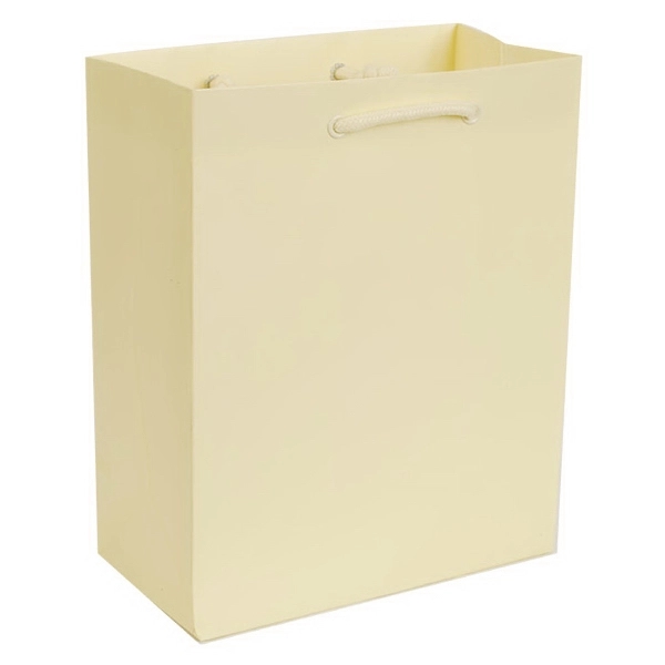 Matte Laminated color laminate bag with macrame handles. 8" x 4"... from ASI 92480 Uniflex / U F