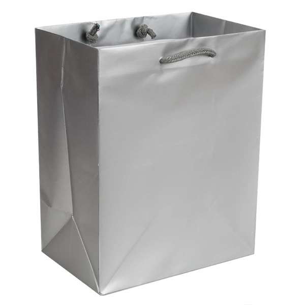 Matte Laminated color laminate bag with macrame handles. 8" x 4"... from ASI 92480 Uniflex / U F