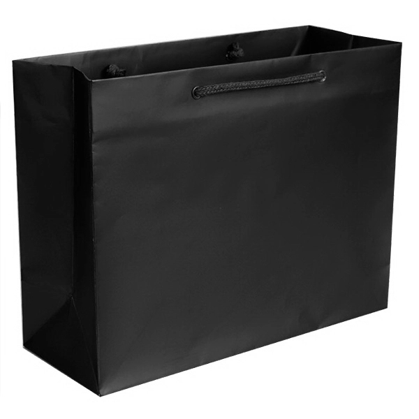 Matte Laminated color laminate bag with macrame handles. 13" x 5"... from ASI 92480 Uniflex / U F