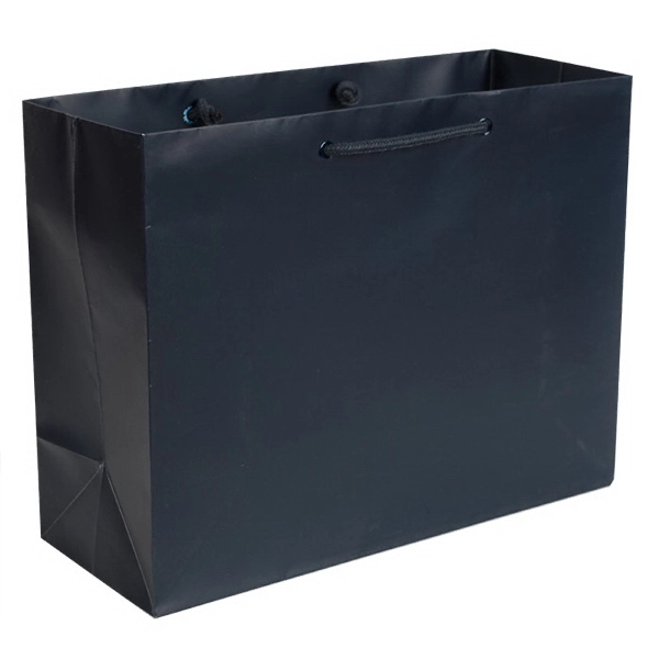 Matte Laminated color laminate bag with macrame handles. 13" x 5"... from ASI 92480 Uniflex / U F