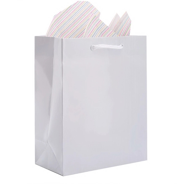 Luxurious European style 8" x 4" x 10" shopping bag with... from ASI 92480 Uniflex / U F