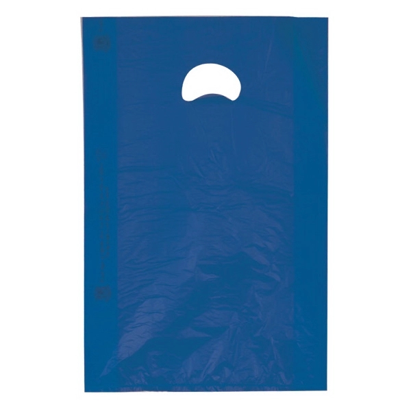 Plastic merchandise bag with die cut handle, 12" x 3" x... from ASI 92480 Uniflex / U F