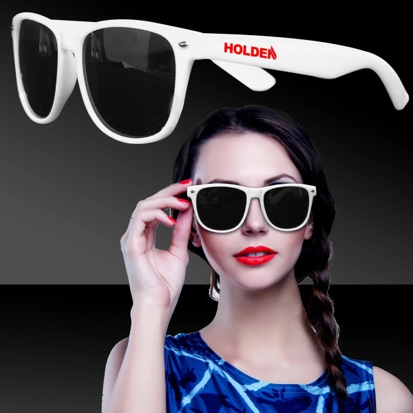 Premium sunglasses with colorful glossy plastic frames.... from ASI 42016 Brighter Promotions Inc / Chemical Light™