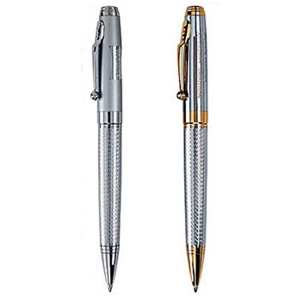 Silver cap off rollerball pen with diamond cut silver accents on... from ASI 90859 Tempo Industries Inc / Tempoline