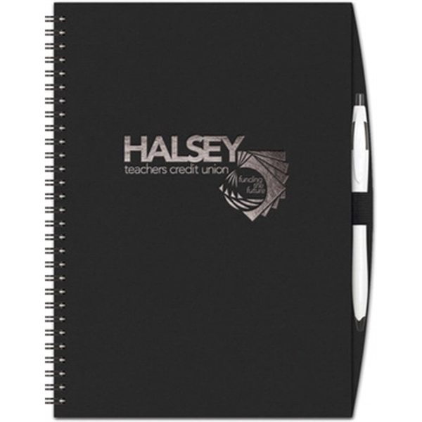 7" x 10" paperboard notebook with PenPort back cover, foil imprint,... from ASI 91340 Journalbooks/Timeplanner Calendars