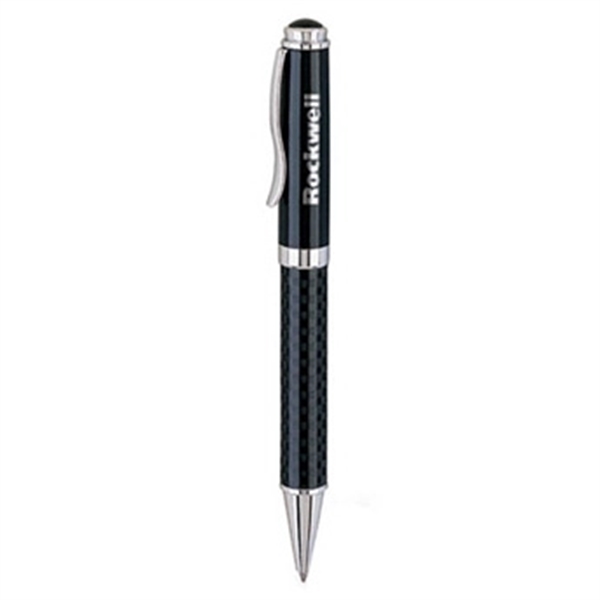 Synthesis twist-action ballpoint pen with a carbon fiber barrel and chrome... from ASI 90859 Tempo Industries Inc / Tempo Tempoline JayLine TimeNet